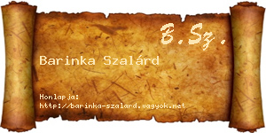 Barinka Szalárd névjegykártya